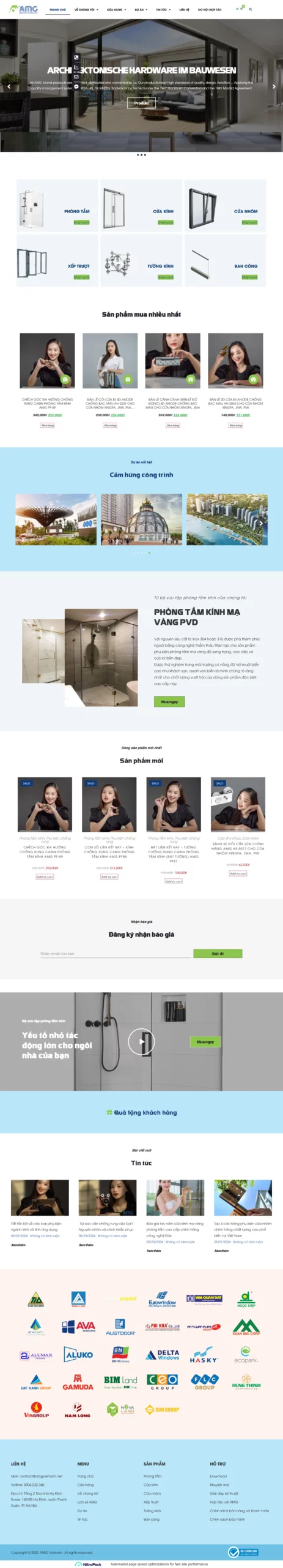 Giao diện thiết kế website AMG Việt Nam